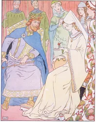 La reina estaba encantada con el niño pequeño